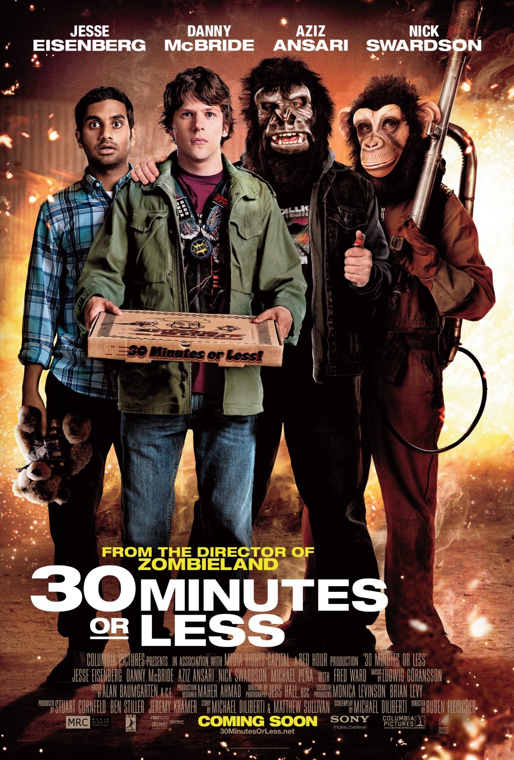 30 Minutes Or Less (2011) 720P Bluray X264 Esub [Dual Audio][Hindi 2 0 English 5 1] -Mzverse