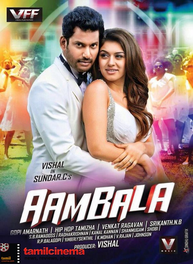 Aambala (2015) Uncut 720P Webrip X264 Esub [Dual Audio][Hindi 2 0 Tamil 2 0] -Dmv