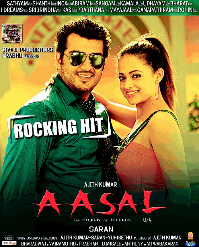Aasal (2010) X264 720P Hdrip {Dual Audio} [Hindi Dd 2 0 Tamil 2 0]
