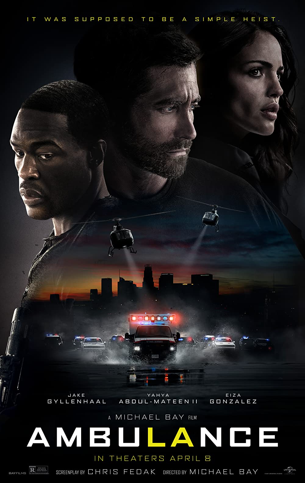 Ambulance (2022) 1080P Amzn-Web X265 Hevc 10Bit Aac 5 1 Esub-Psa