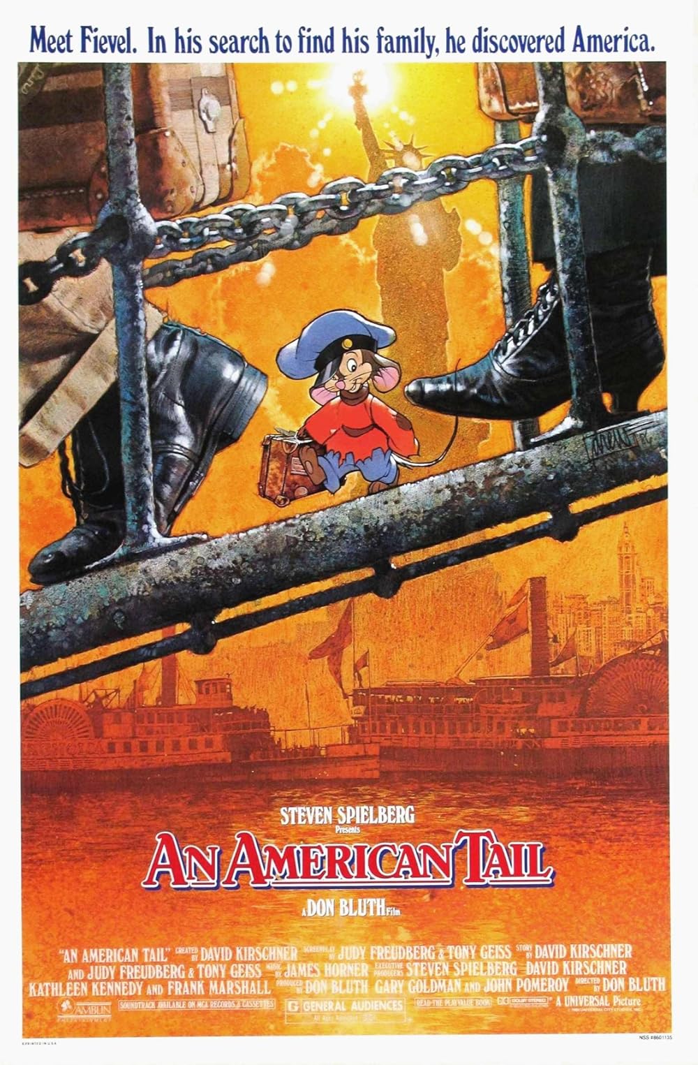 An American Tail (1986) 1080P Bluray X265 Hevc Esub [Dual Audio][Hindi 2 0 English 5 1] -Msmod
