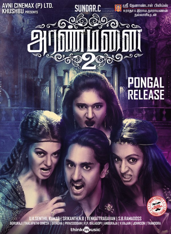 Aranmanai 2 (2016) Uncut 720P Webrip X264 Esub [Dual Audio][Hindi 2 0 Tamil 2 0] -Dmv