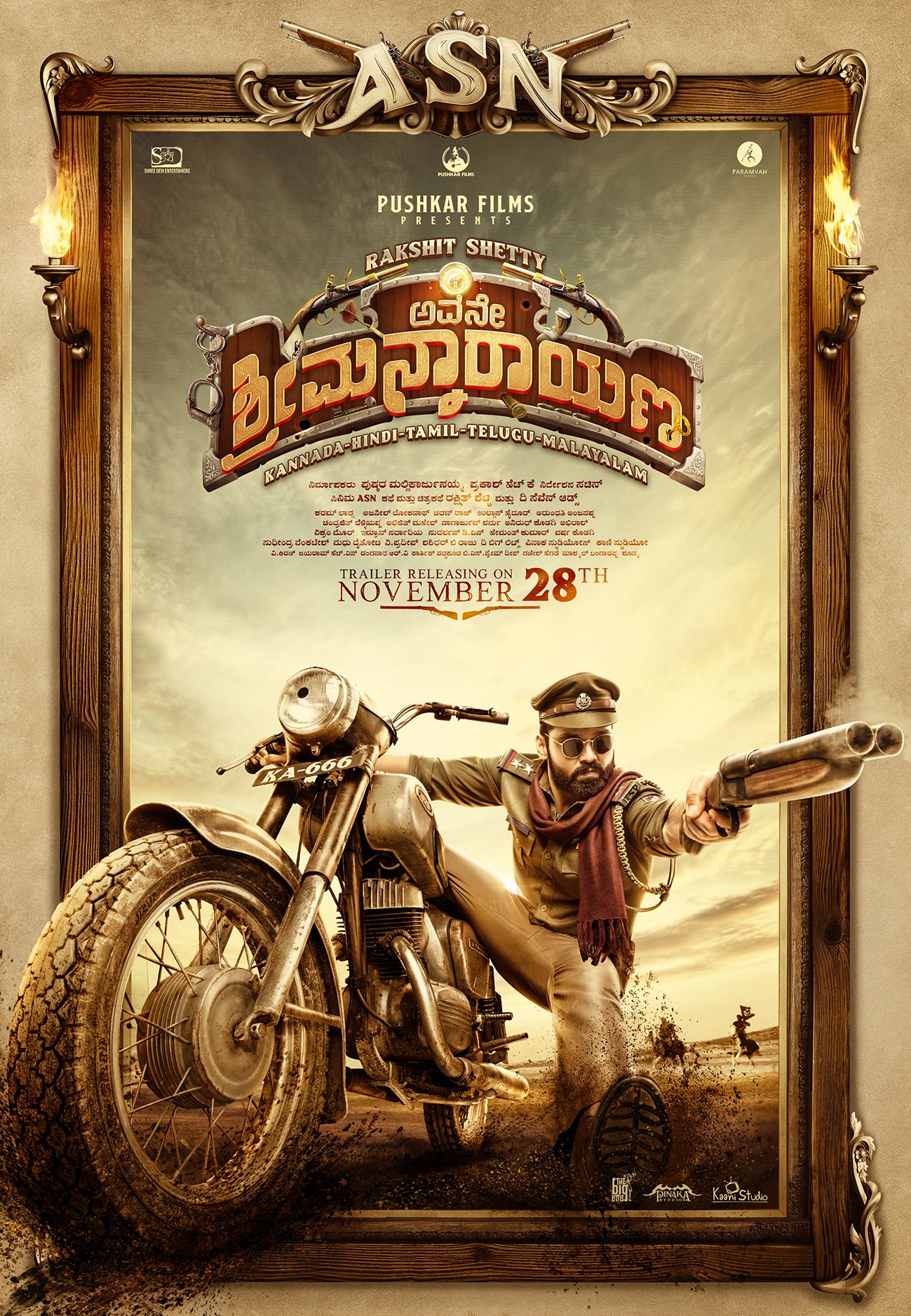 Avane Srimannarayana (2019) Uncut 1080P Webrip X264 Esub [Dual Audio][Hindi V2 Dd2 0 Kannada 2 0] -Dmv