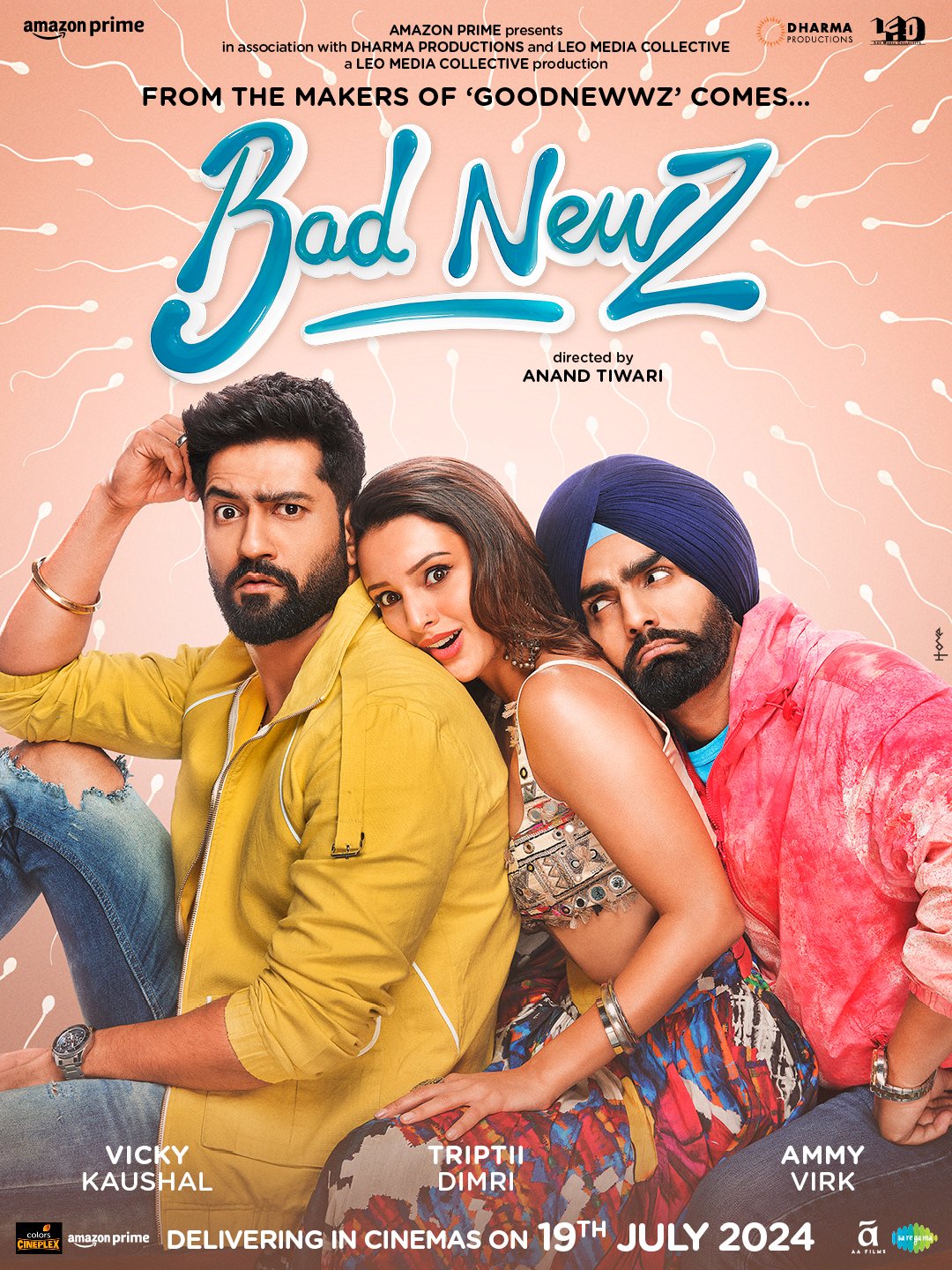 Bad Newz (2024) Hindi 1080P Amzn Webrip X264 Dd5 1 Esub - Mkvcinemas