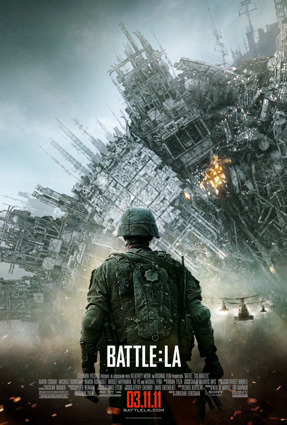 Battle Los Angeles (2011) Rm 720P Bluray X264 Esub [Dual Audio][Hindi 5 1 English 5 1] -Mkvc