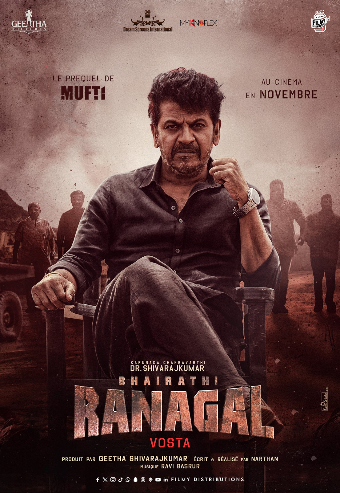 Bhairathi Ranagal (2024) Kannada 1080P Webrip X265 Hevc 10Bit Dd5 1 Esub -1Tmv