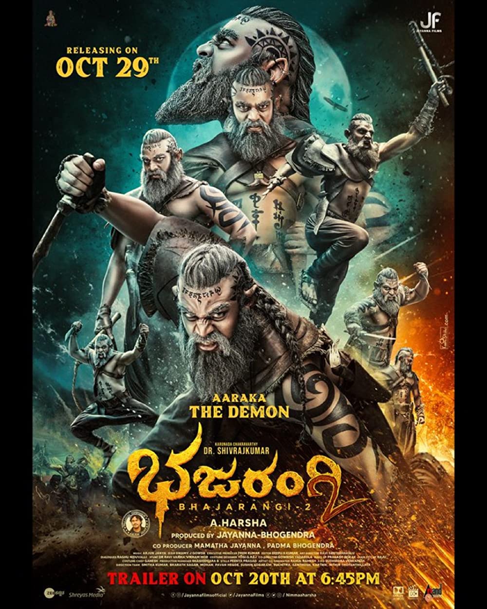 Bhajarangi 2 (2021) Uncut 1080P Webrip X264 Esub [Dual Audio][Hindi Dd2 0 Kannada 2 0] -Dmv