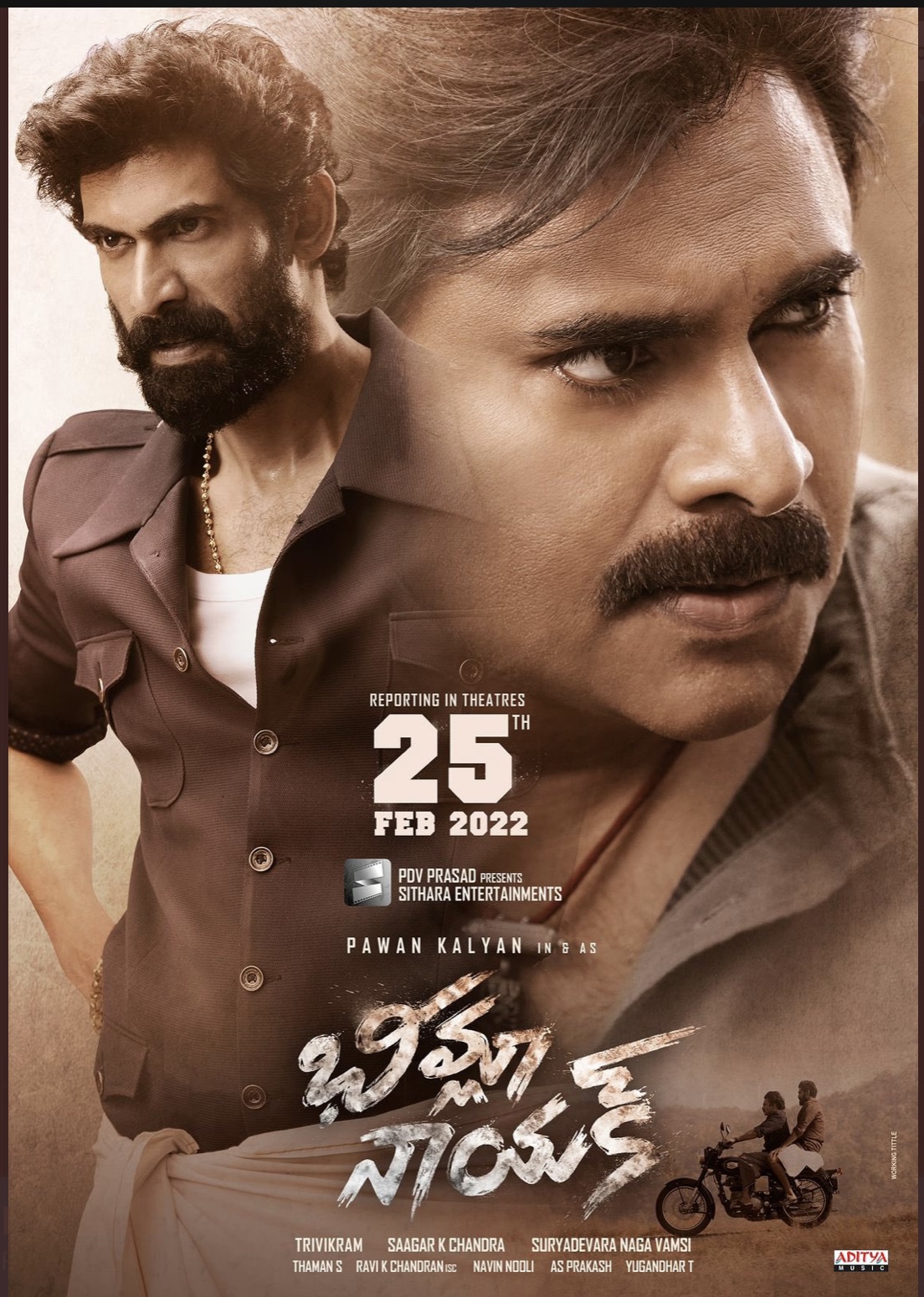 Bheemla Nayak (2022) 1080P Webrip X264 Msubs [Dual Audio][Hindi Dd5 1 Telugu 2 0] -Dmv