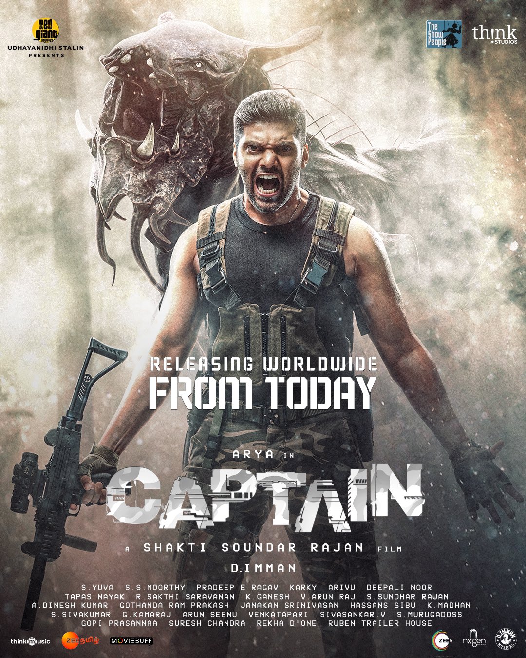 Captain (2022) Uncut 720P Webrip X264 Esub [Dual Audio][Hindi Dd2 0 Tamil 2 0] -Dmv