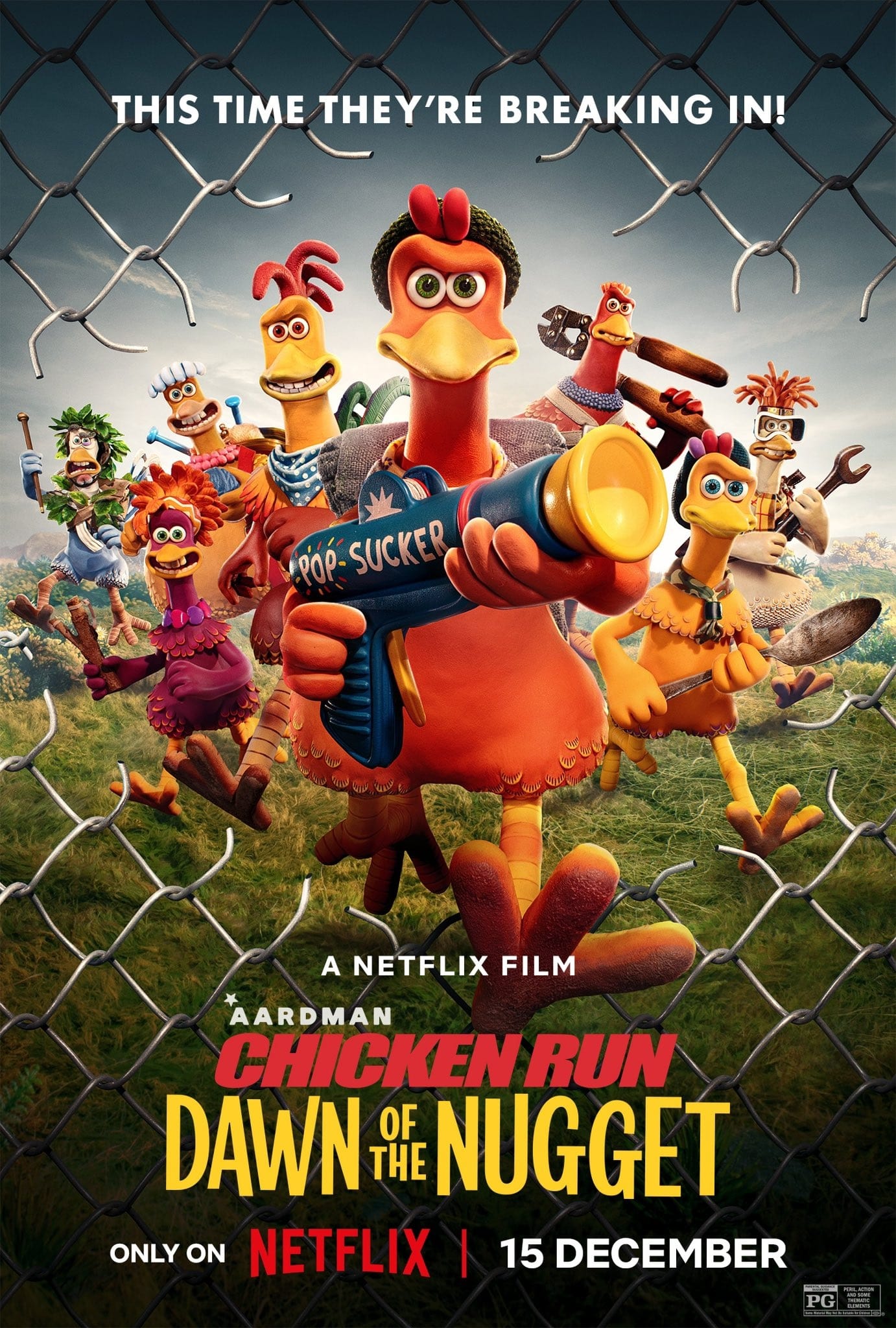 Chicken Run Dawn Of The Nugget (2023) 720P Nf-Web X264 Esub [Dual Audio][Hindi 5 1 English 5 1] -Mkvc