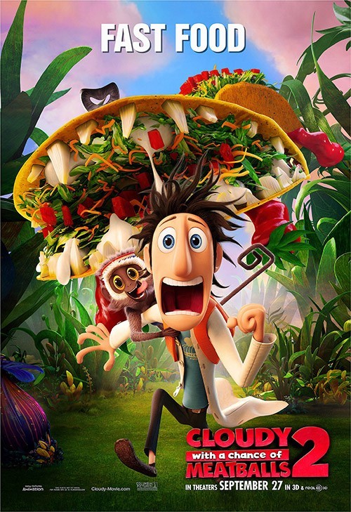 Cloudy With A Chance Of Meatballs 2 (2013) 720P Bluray X264 Esub [Dual Audio][Hindi 2 0 English 5 1] -Mkvc