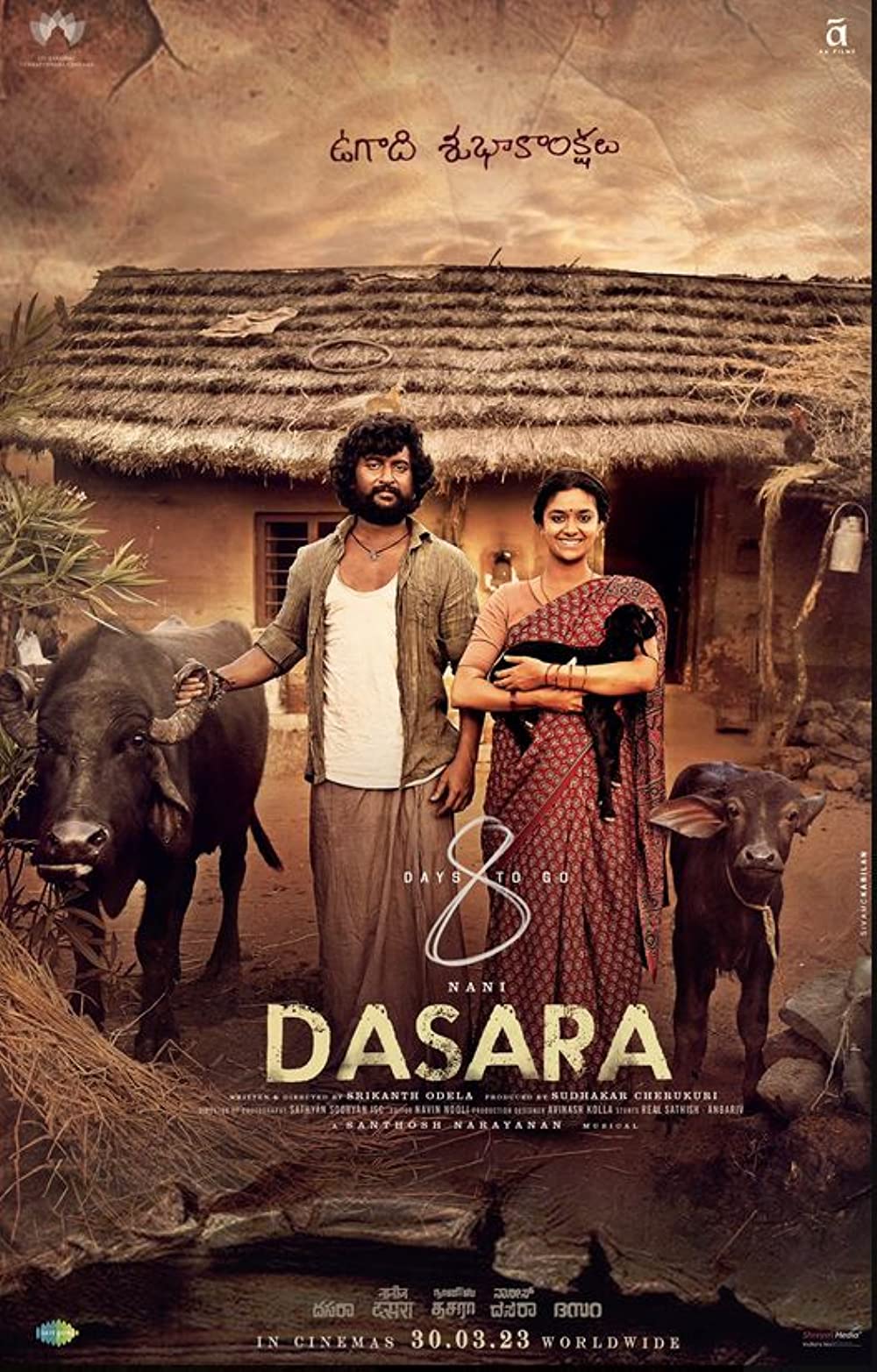 Dasara (2023) Uncut 1080P Nf Webrip X264 Esub [Dual Audio][Hindi 5 1 Telugu 2 0] -Dlhub