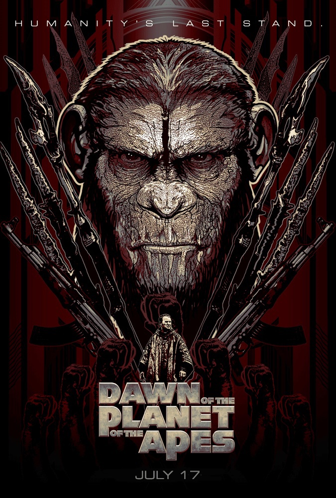 Dawn Of The Planet Of The Apes (2014) 720P Bluray X264 Esub [Dual Audio][Hindi 5 1 English 5 1] -Mkvc