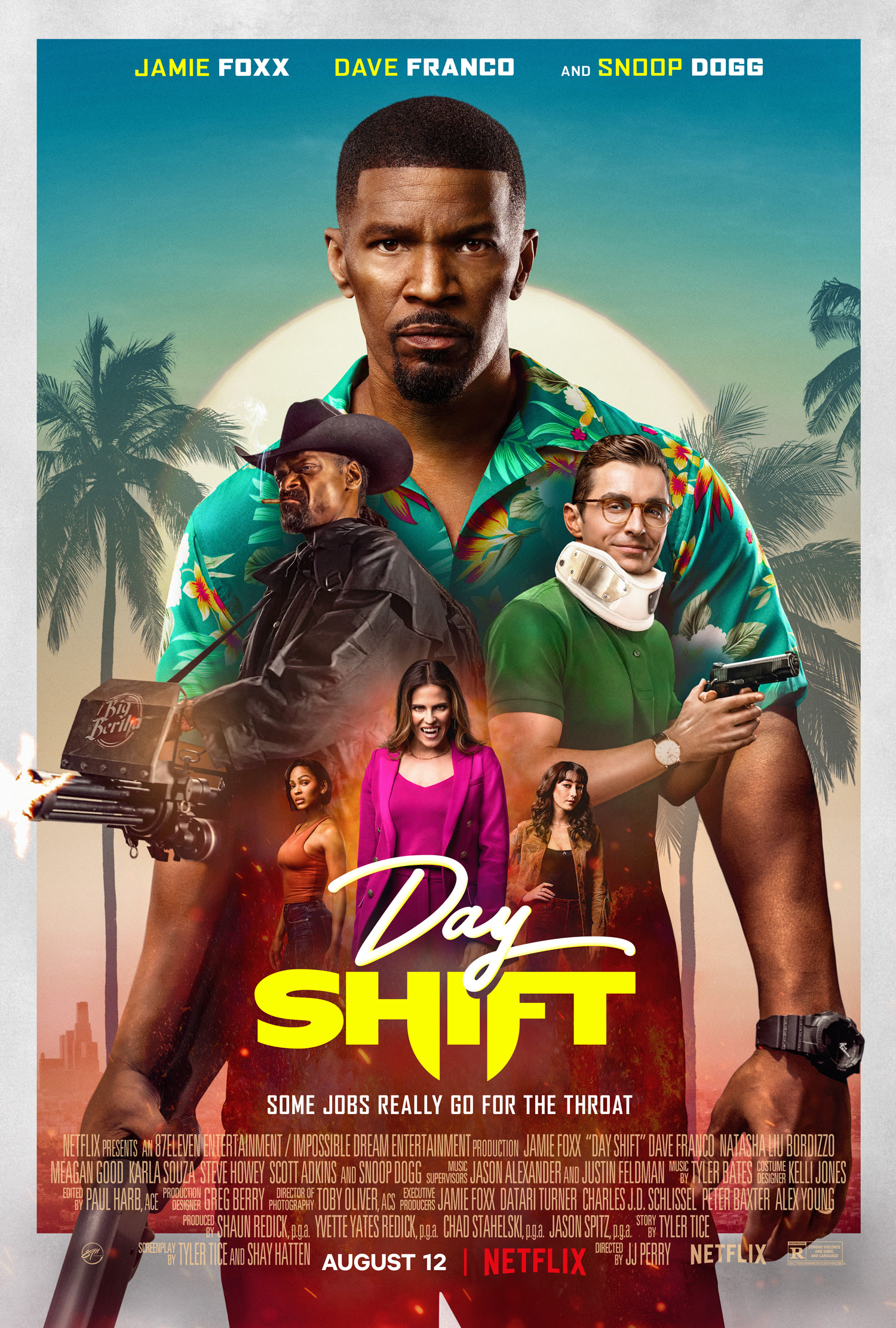 Day Shift (2022) 720P Nf-Web X264 Msubs [Dual Audio][Hindi 5 1 English 5 1] -Mkvc
