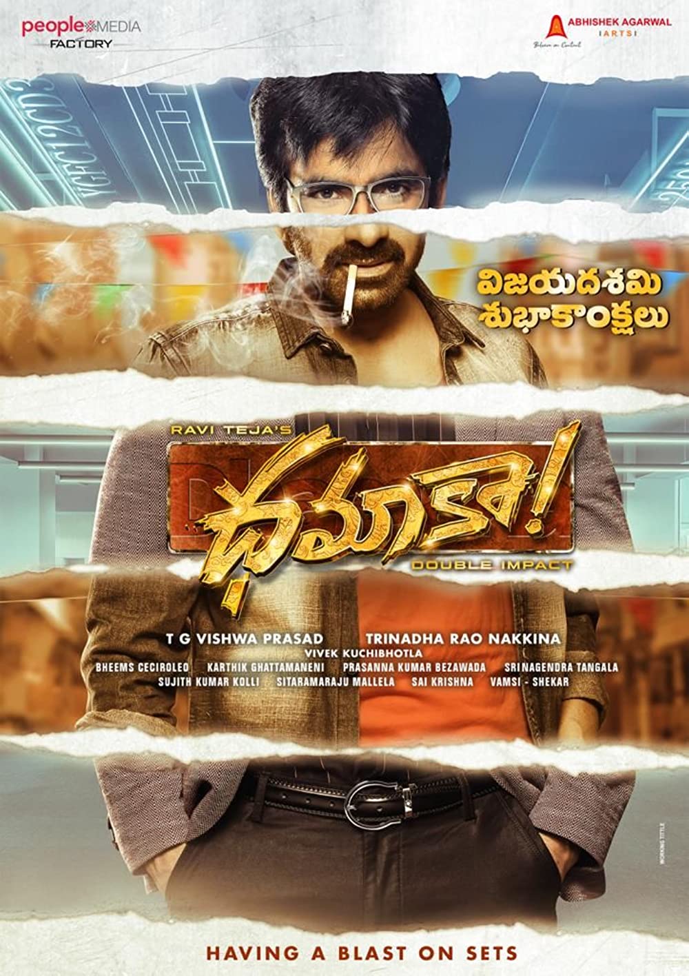 Dhamaka (2022) Uncut 1080P Nf Webrip X264 Esub [Dual Audio][Hindi Dd2 0 Telugu 5 1] -Dmv