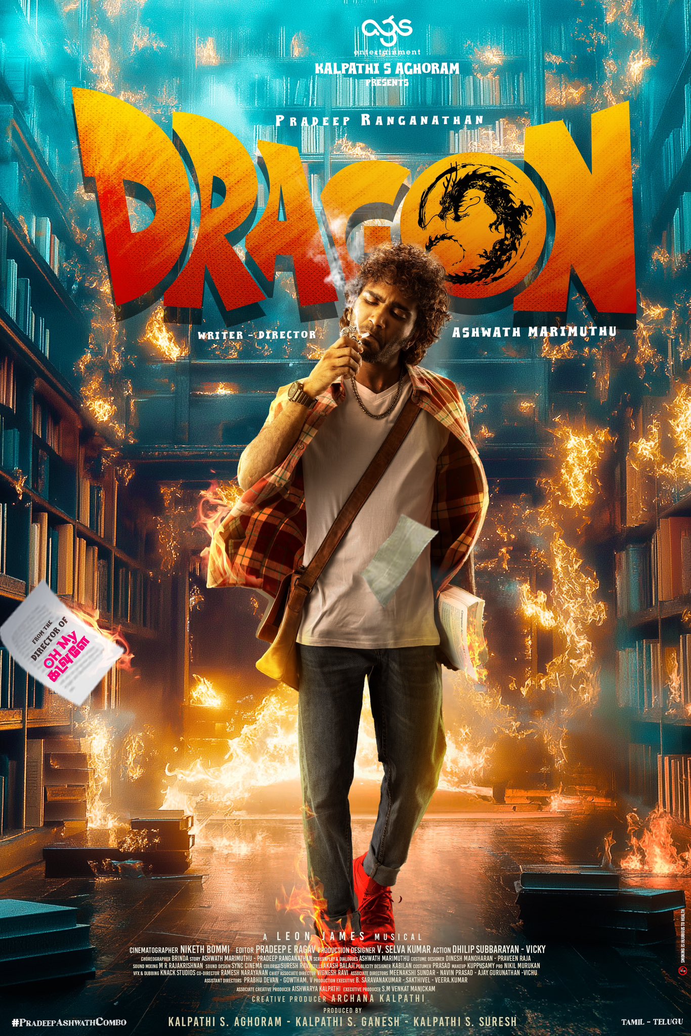 Dragon (2025) Uncut 1080P Webrip X265 Hevc Esub [Dual Audio][Hindi 5 1 Tamil 5 1] -Dmv