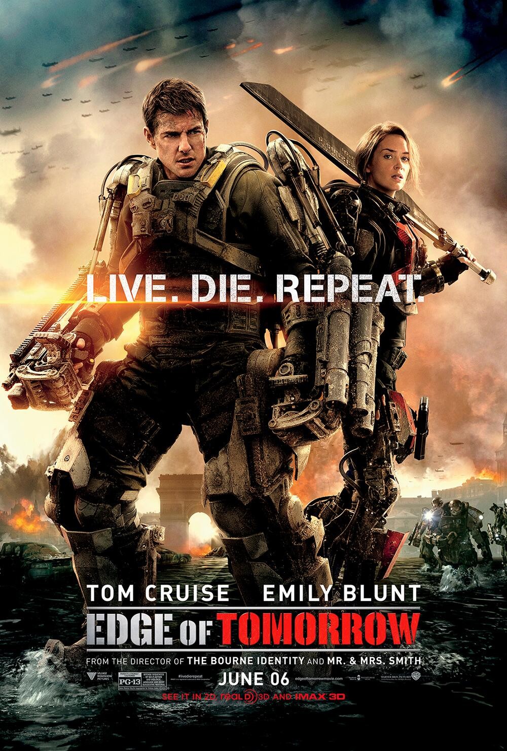 Edge Of Tomorrow (2014) 720P Bluray X264 Esub [Dual Audio][Hindi 5 1 English 5 1] - Mkvc