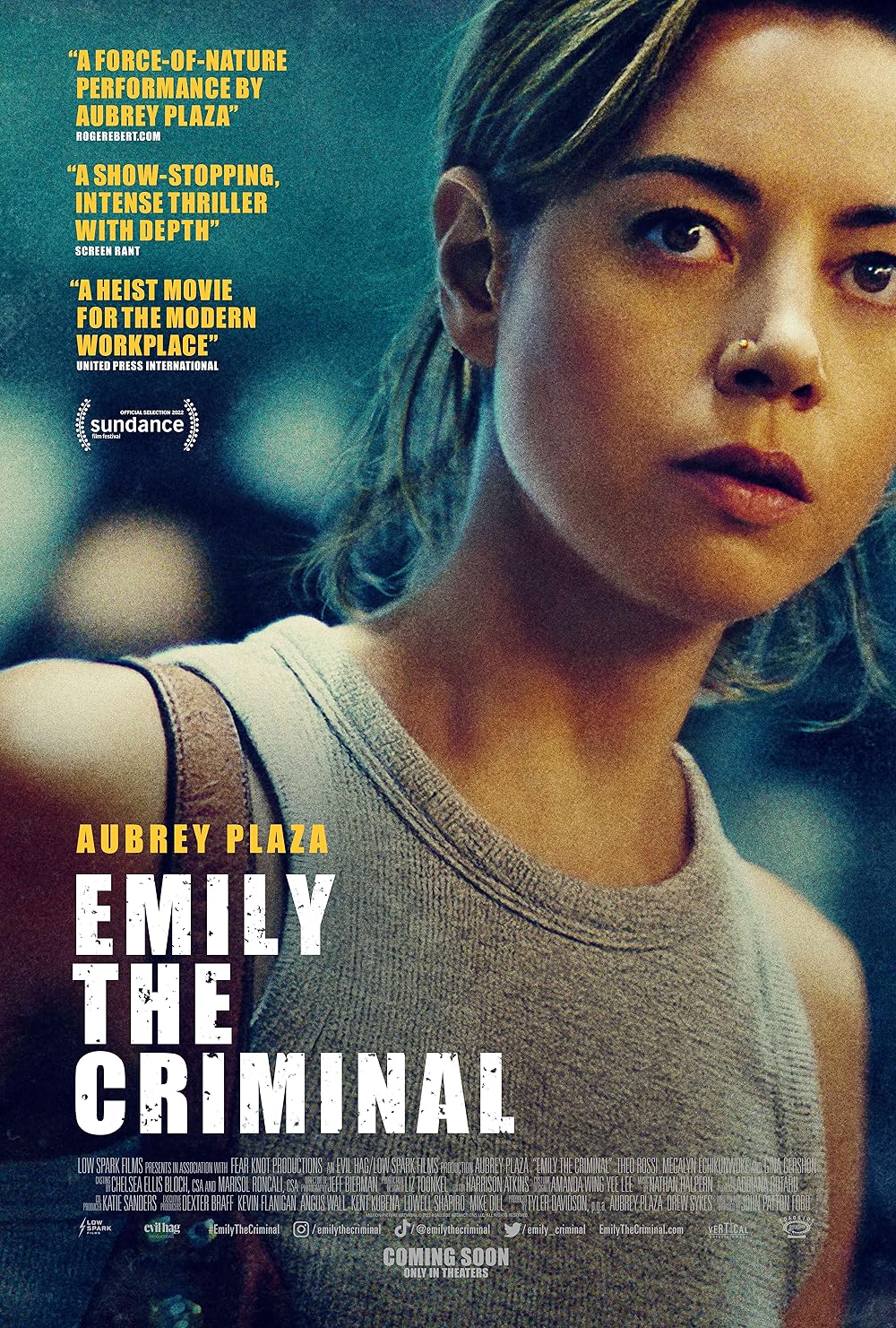 Emily The Criminal (2022) 1080P Bluray X265 Hevc Esub [Dual Audio][Hindi 5 1 English 5 1] -Mkvc