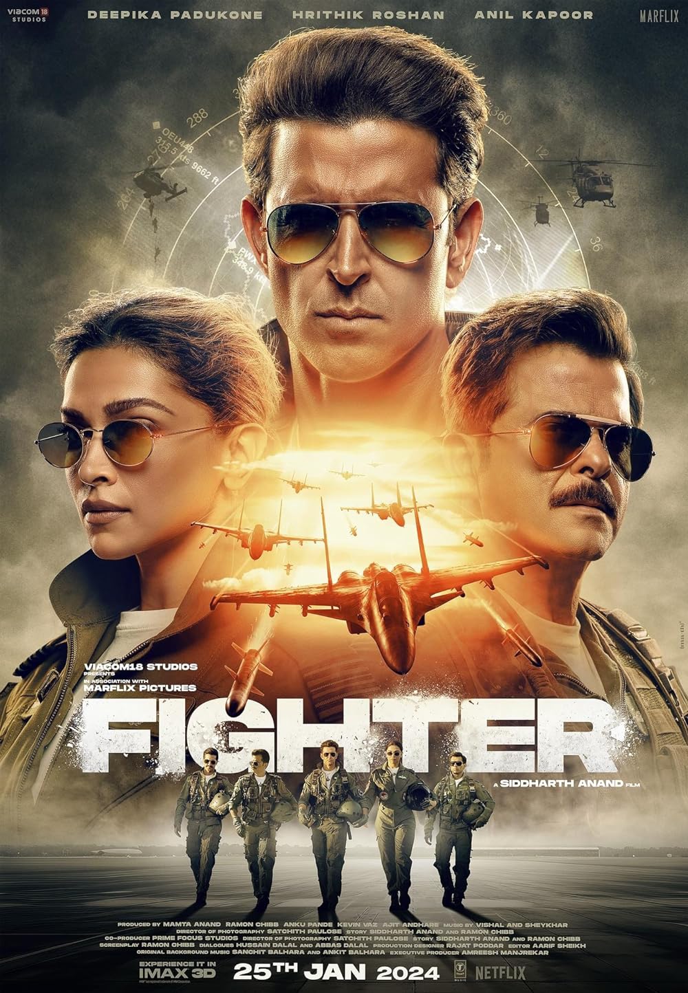 Fighter (2024) Hindi 1080P Nf Webrip X265 Hevc 10Bit Dd5 1 Esub - Mkvcinemas
