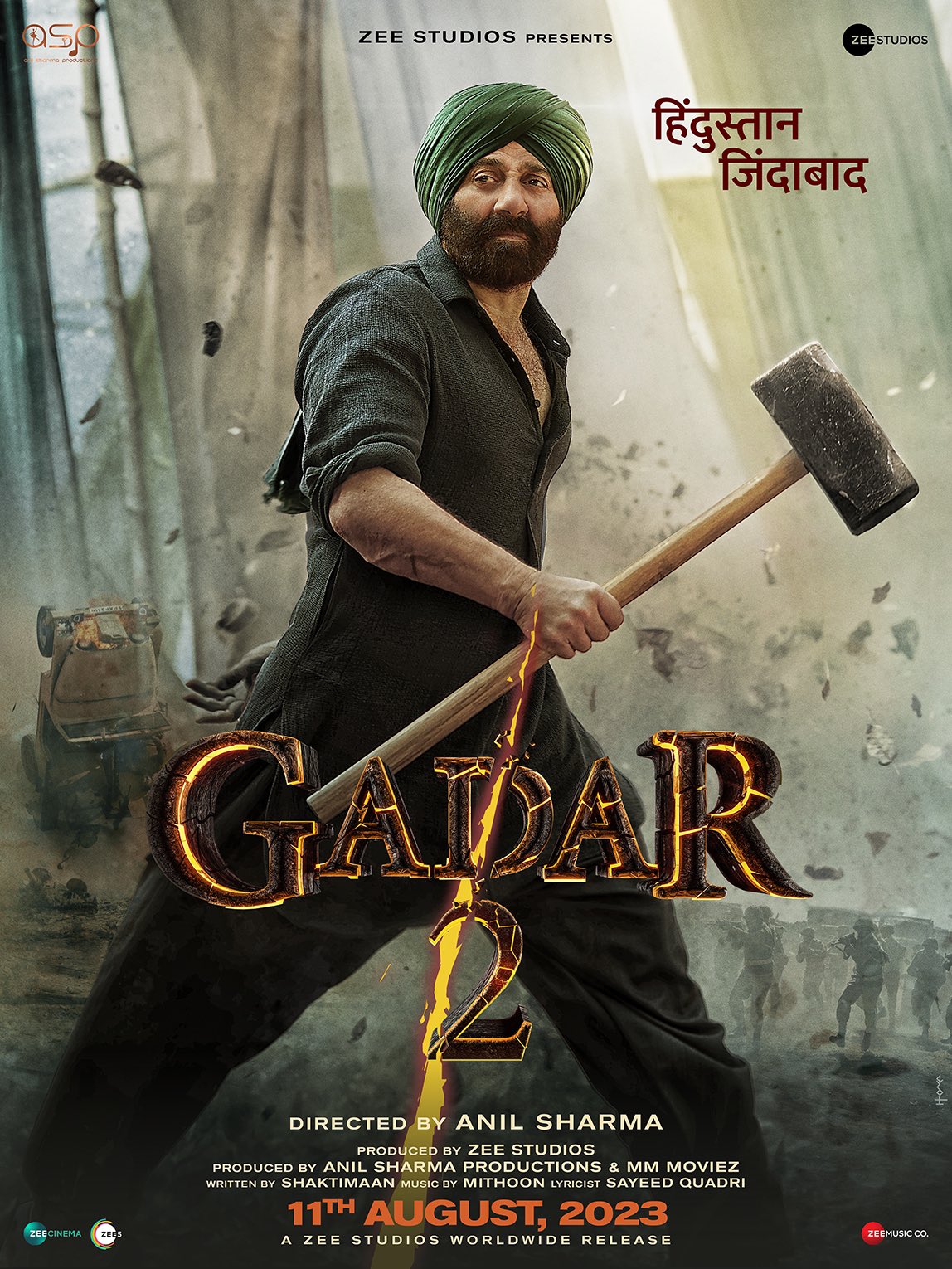 Gadar 2 (2023) Hindi 1080P Amzn Webrip X265 Hevc 10Bit Dd5 1 Esub - Mkvcinemas