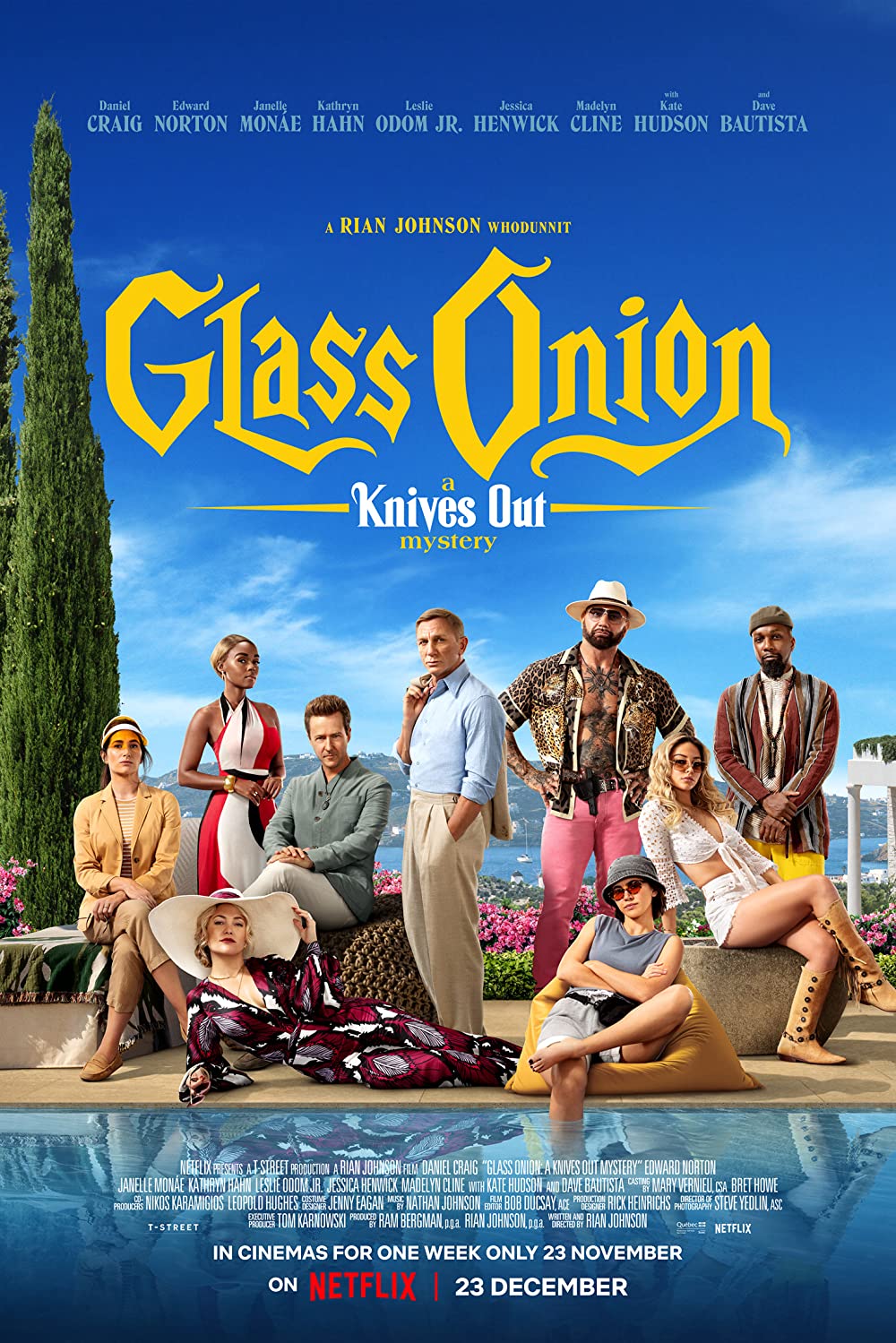Glass Onion A Knives Out Mystery (2022) 1080P Nf-Web X265 Hevc 10Bit Aac 5 1 Msubs-Psa