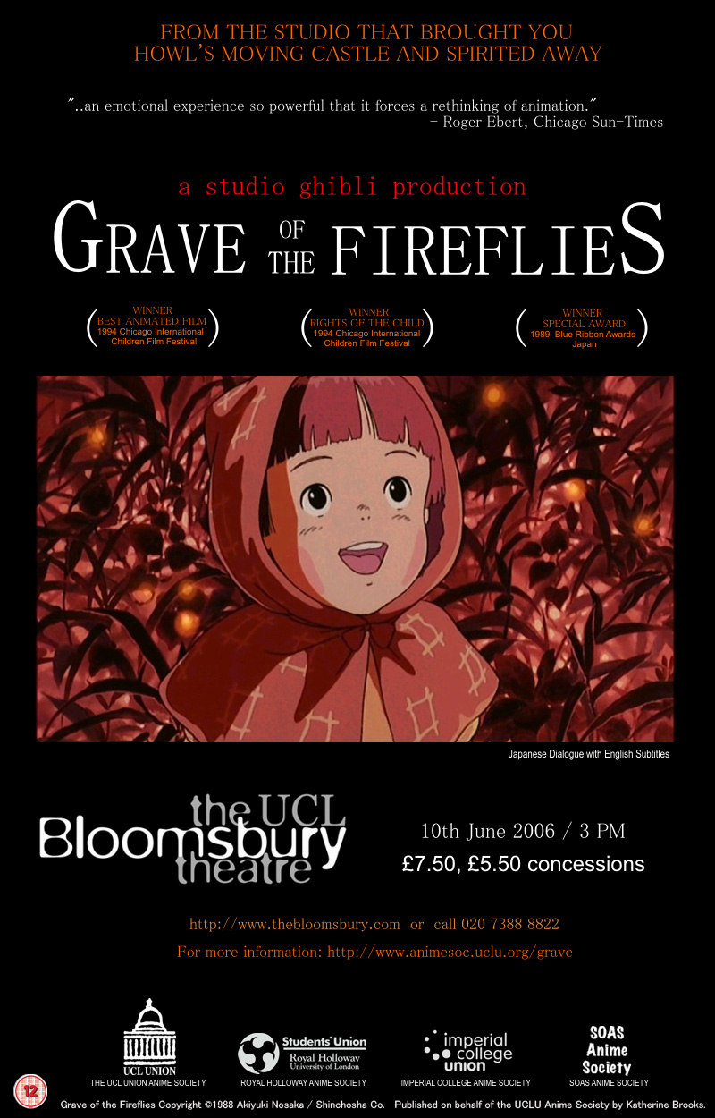 Grave Of The Fireflies (1988) 720P [Jpn & Eng] Blu-Ray (Studio Ghibli)
