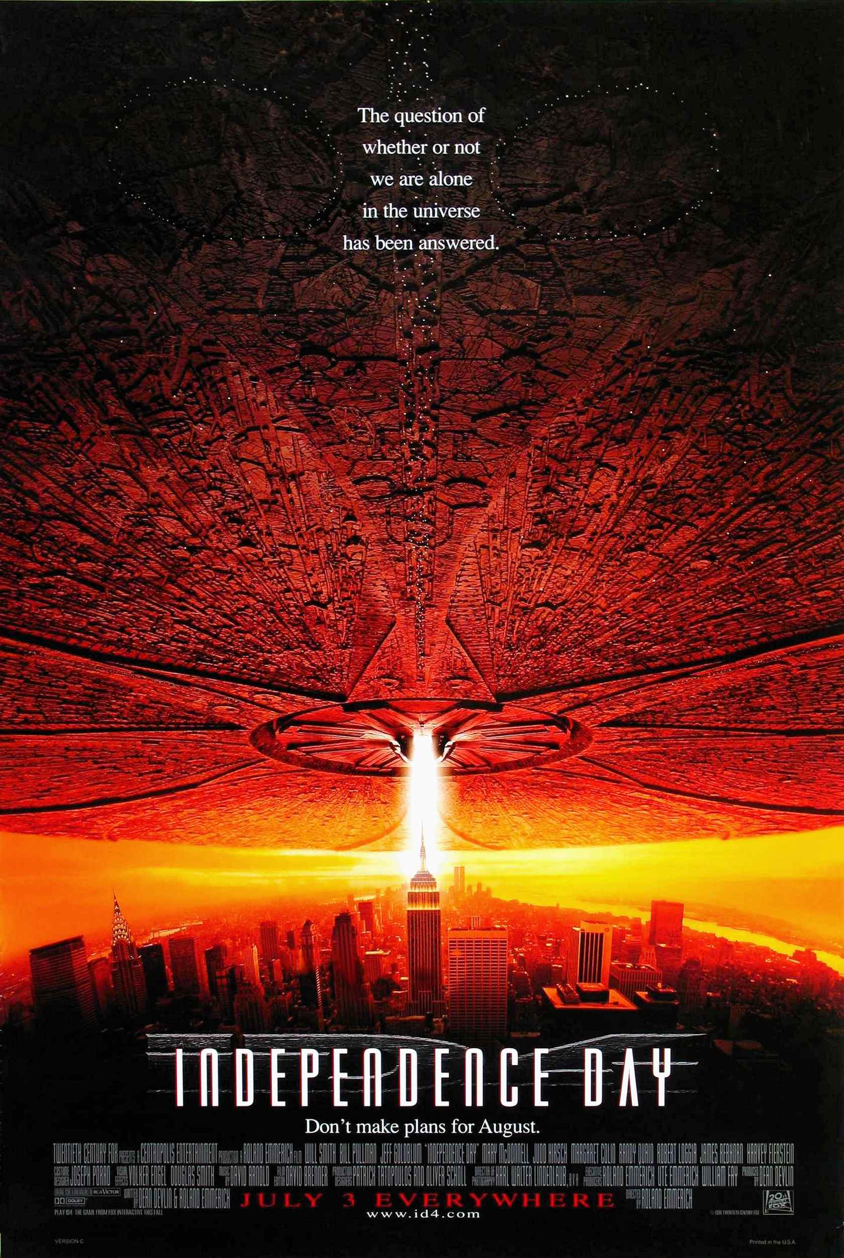 Independence Day (1996) Extended 720P Bluray X264 Esub [Dual Audio][Hindi 2 0 English 5 1] -Extram