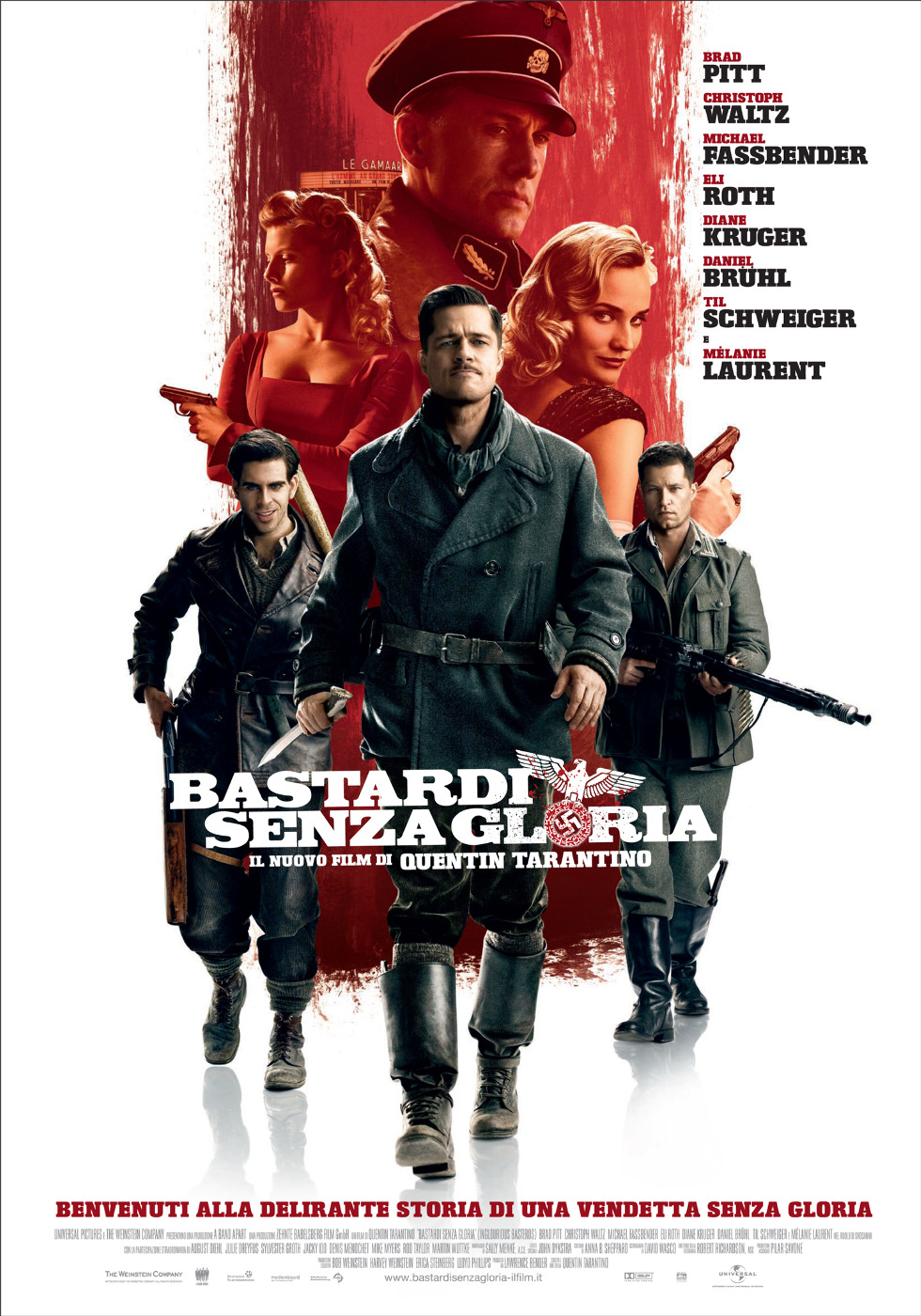 Inglourious Basterds (2009) 720P Bluray X264 Esub [Dual Audio][Hindi 5 1 English 5 1] -Mkvc