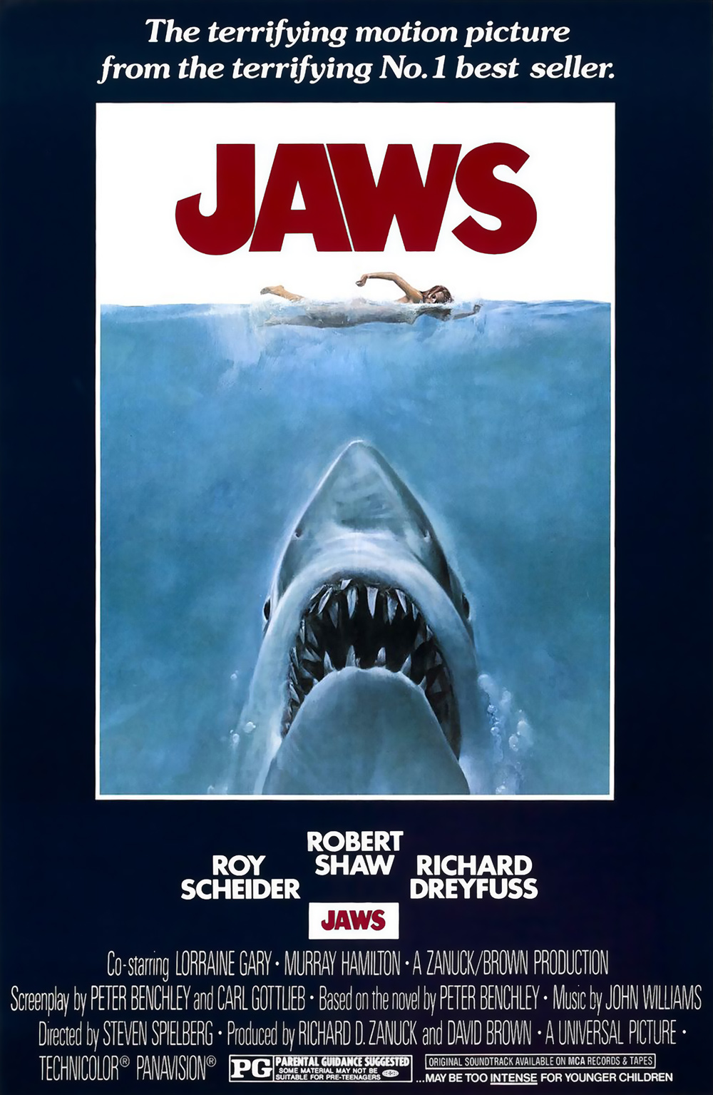 Jaws (1975) 1080P Bluray X265 Hevc Esub [Dual Audio][Hindi 5 1 English 5 1] -Mkvc