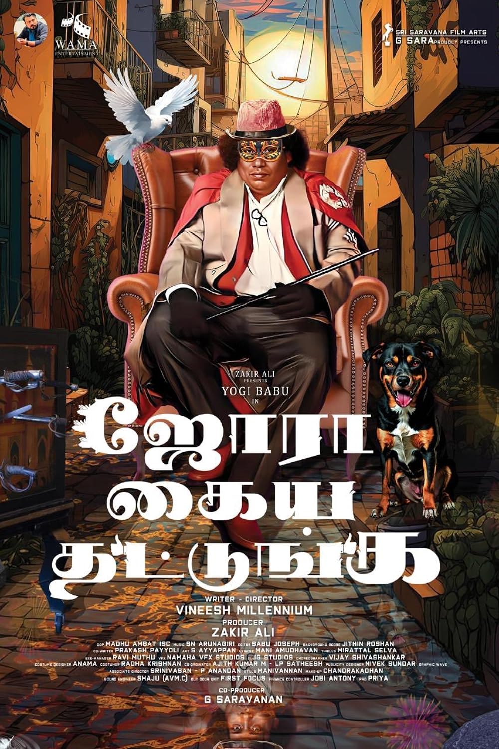Jora Kaiya Thattunga (2025) Uncut 720P Webrip X264 Esub [Dual Audio][Hindi 2 0 Tamil 5 1] -Dmv
