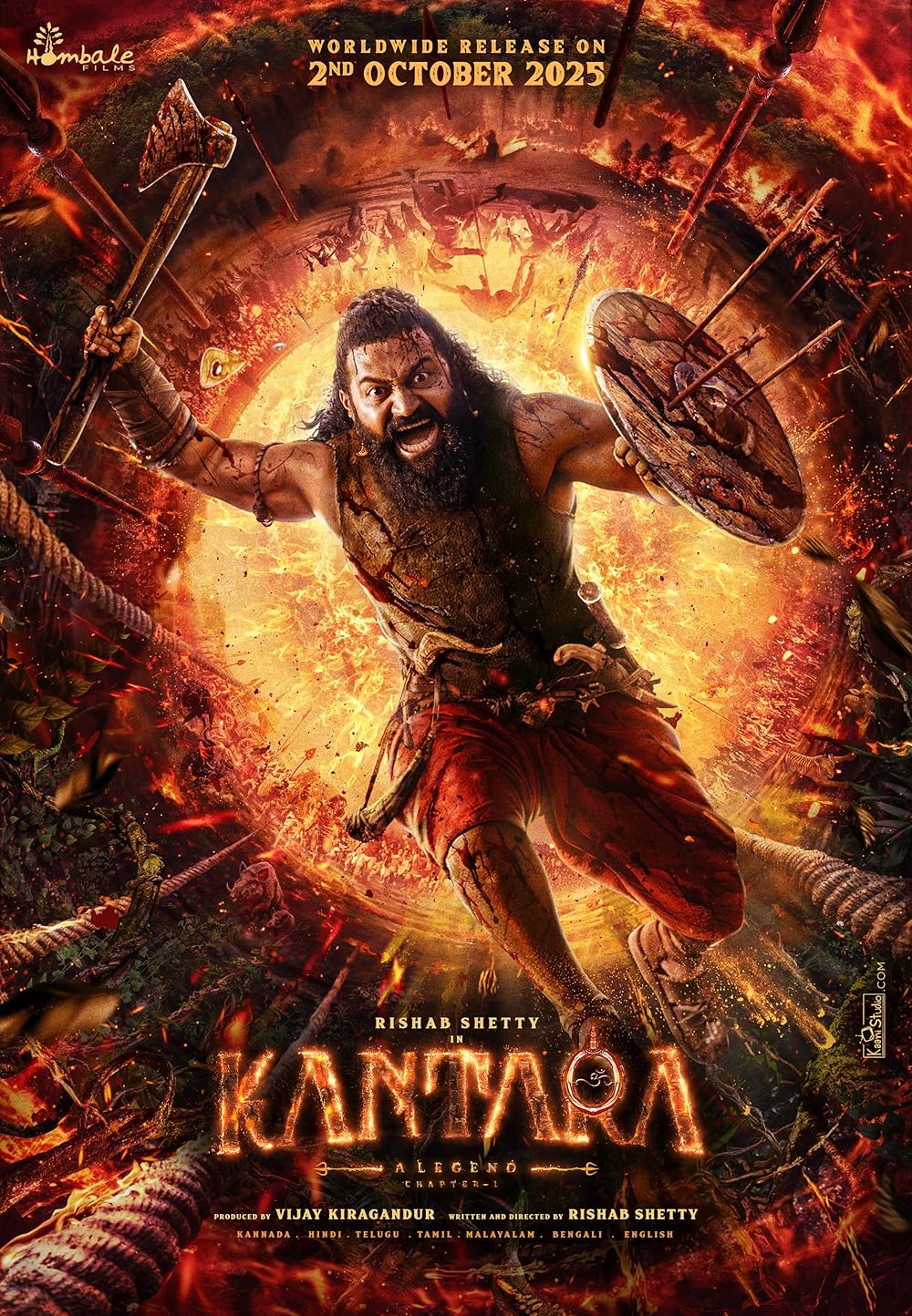 Kantara Chapter 1 (2025) Uncut 1080P Webrip X265 Hevc Esub [Dual Audio][Hindi 5 1 Kannada 5 1] -Hdhub