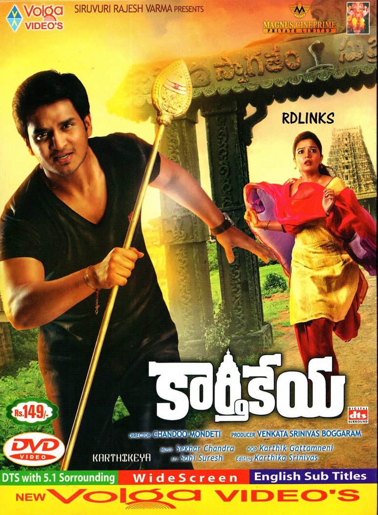Karthikeya (2014) Uncut 1080P Webrip X264 Esub [Dual Audio][Hindi 2 0 Telugu 2 0] -Dmv