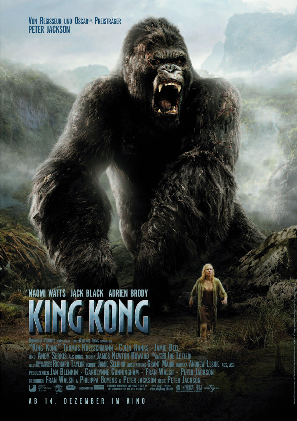 King Kong (2005) Extended 720P Bluray X264 Esub [Dual Audio][Hindi 5 1 English 5 1] -Mkvc