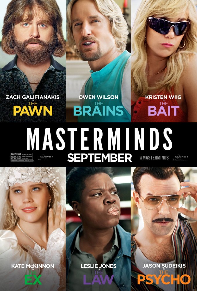 Masterminds (2016) 720P Bluray X264 Esub [Dual Audio][Hindi 2 0 English 5 1] -Ssrm