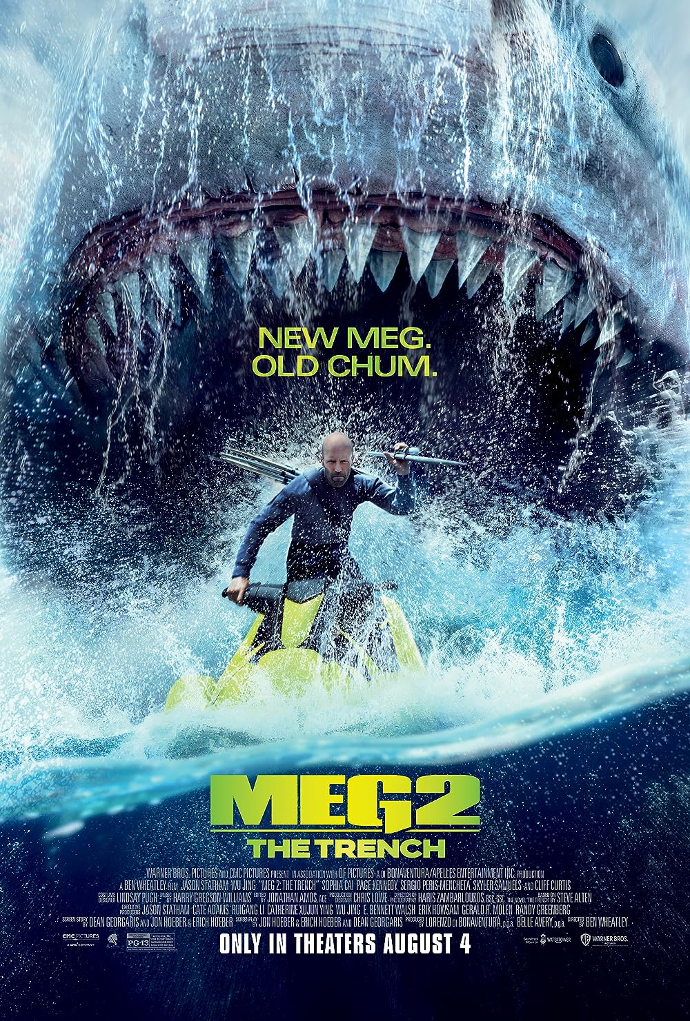 Meg 2 The Trench (2023) 1080P Bluray X265 Hevc Esub [Dual Audio][Hindi 5 1 English 5 1] -Mkvc