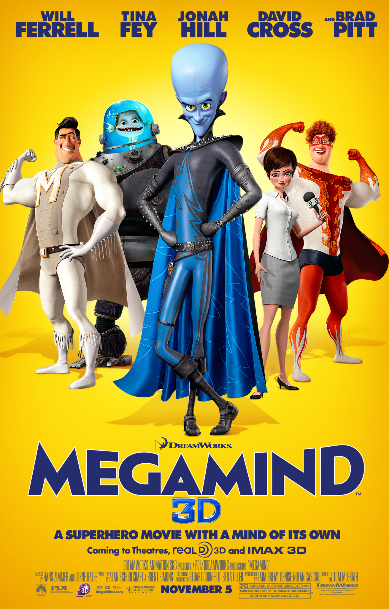 Megamind (2010) 1080P Bluray X265 Hevc Esub [Dual Audio][Hindi 5 1 English 5 1] -Mkvc