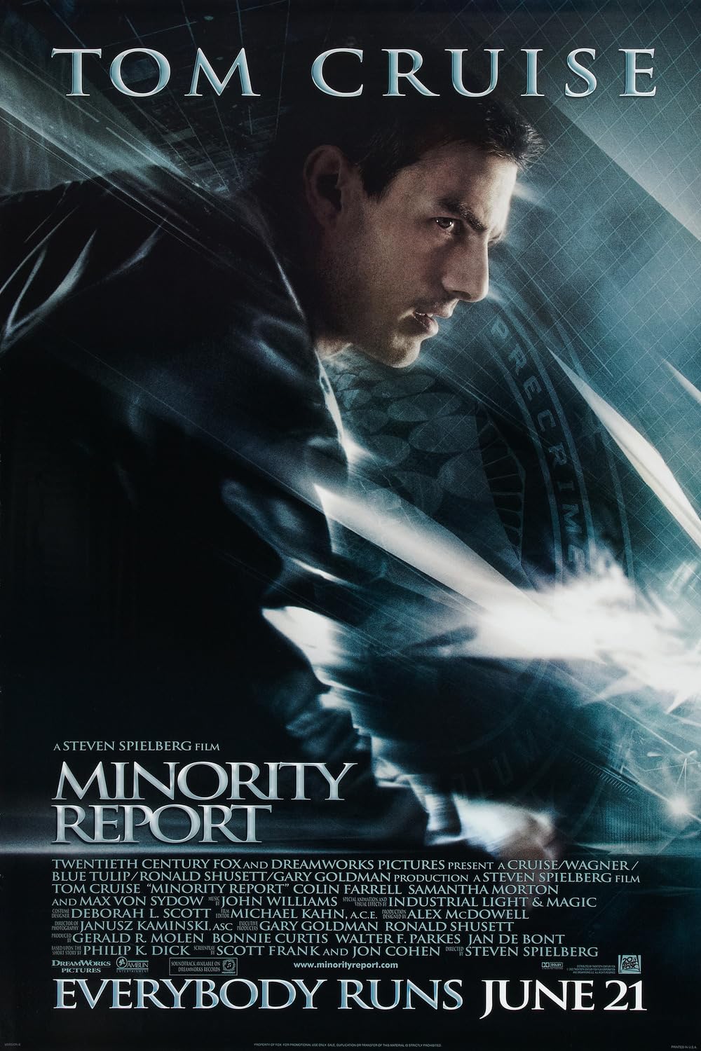 Minority Report (2002) 720P Bluray X264 Esub [Dual Audio][Hindi 5 1 English 5 1] -Mkvc