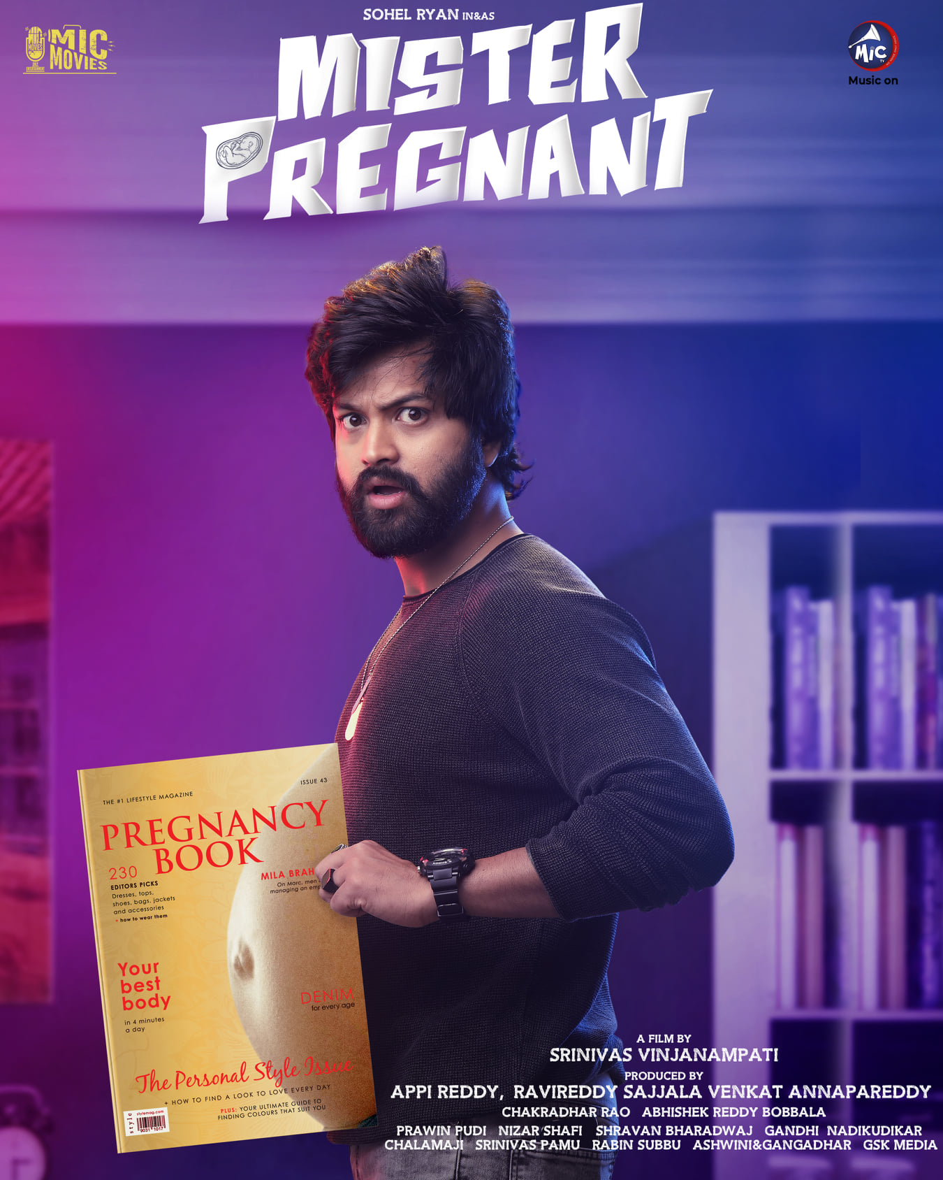 Mister Pregnant (2023) Uncut 1080P Webrip X264 Esub [Dual Audio][Hindi 5 1 Telugu 2 0] -Dlhub