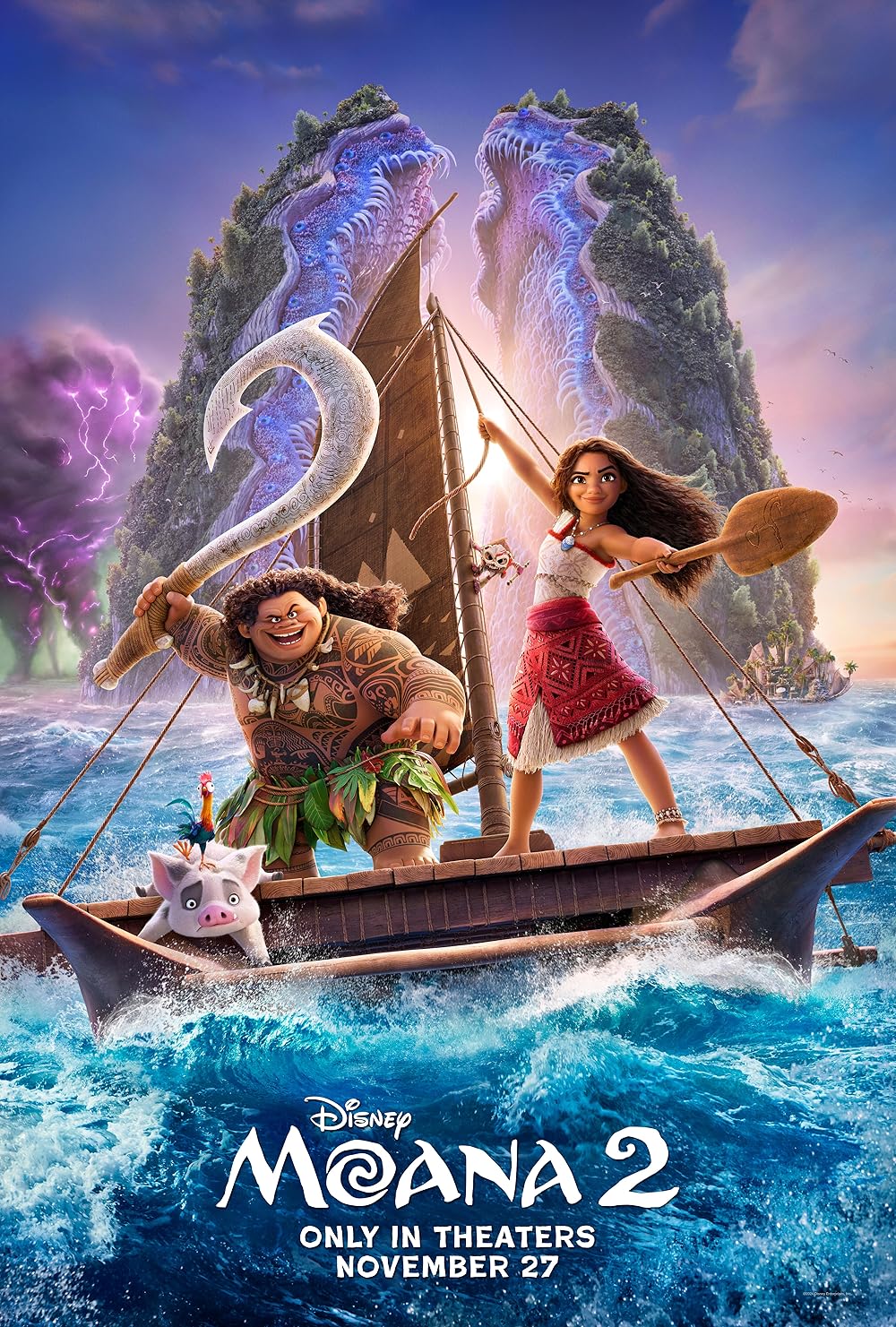 Moana 2 (2024) 720P Bluray X264 Esub [Dual Audio][Hindi 5 1 English 5 1] -Mkvc
