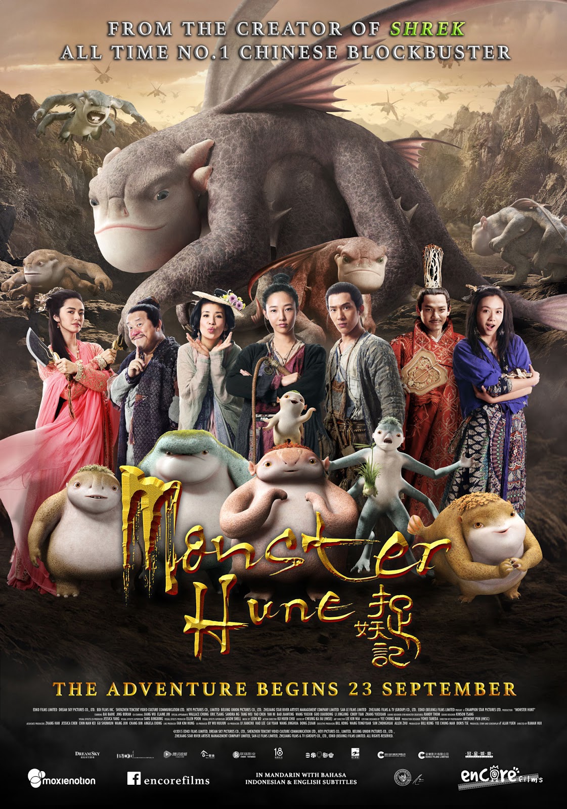 Monster Hunt (2015) 1080P Bluray X265 Hevc Esub [Dual Audio][Hindi 5 1 Chinese 5 1] -Mkvc
