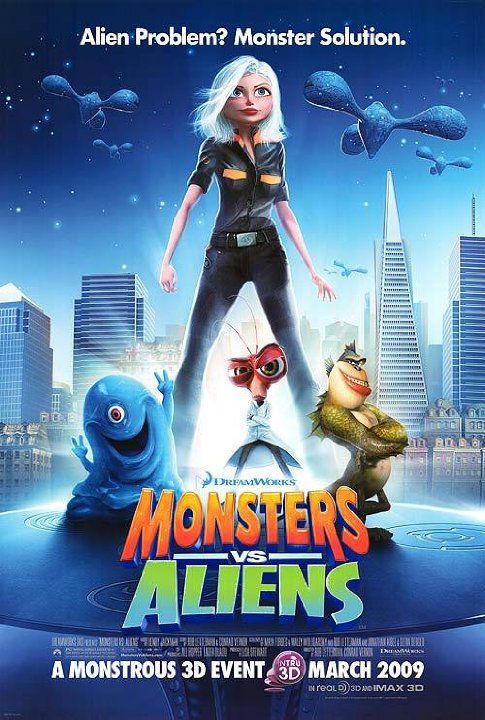 Monsters Vs Aliens (2009) Brrip 720P [Dual Audio] [Eng-Hindi]