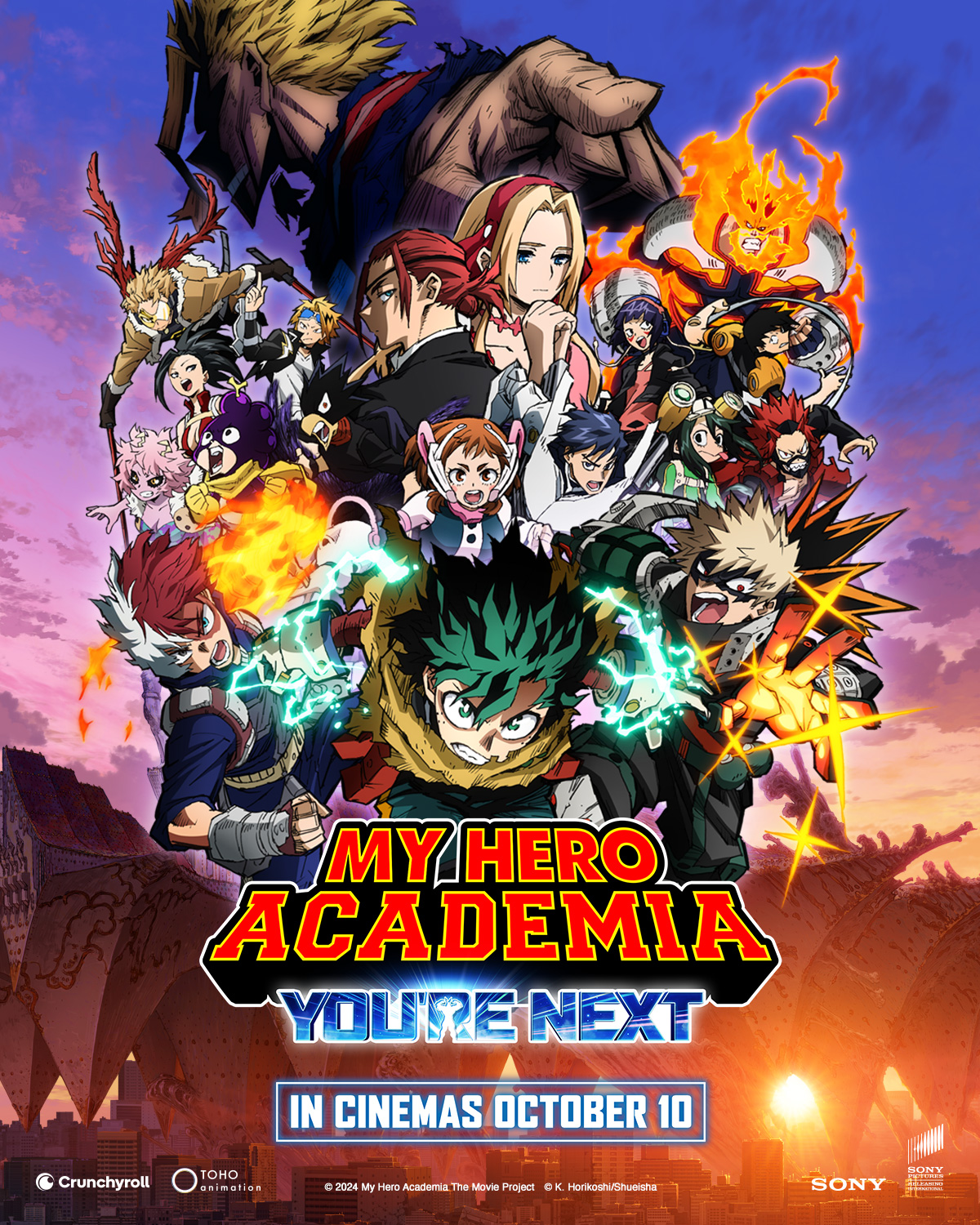 My Hero Academia Youre Next (2024) 1080P Bluray X265 Hevc Esub [Multi Audio][Hindi 2 0 English 5 1 Japanese 5 1] -Pkhd