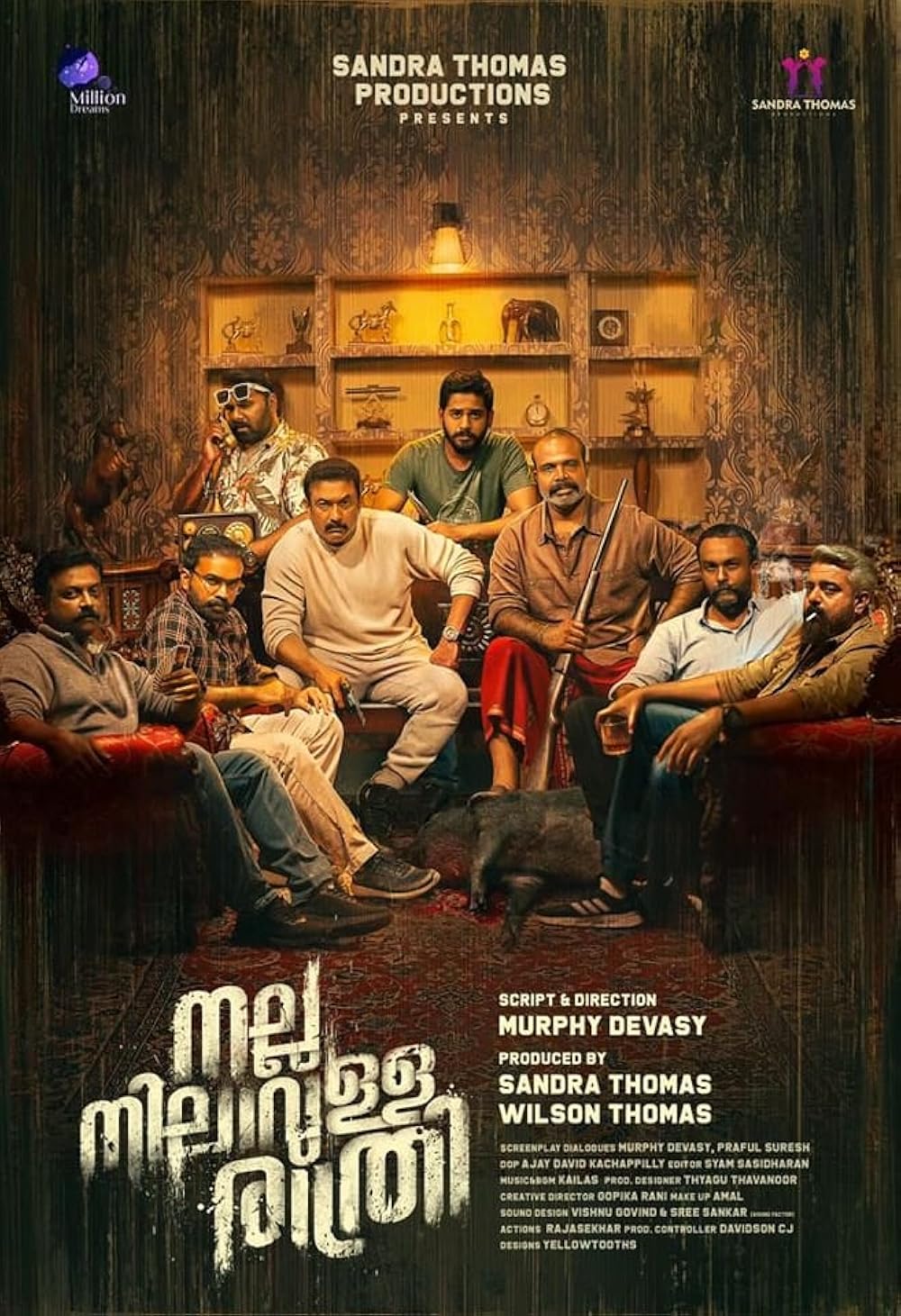 Nalla Nilavulla Rathri (2023) Uncut 720P Webrip X264 Esub [Dual Audio][Hindi 2 0 Malayalam 2 0] -Dmv