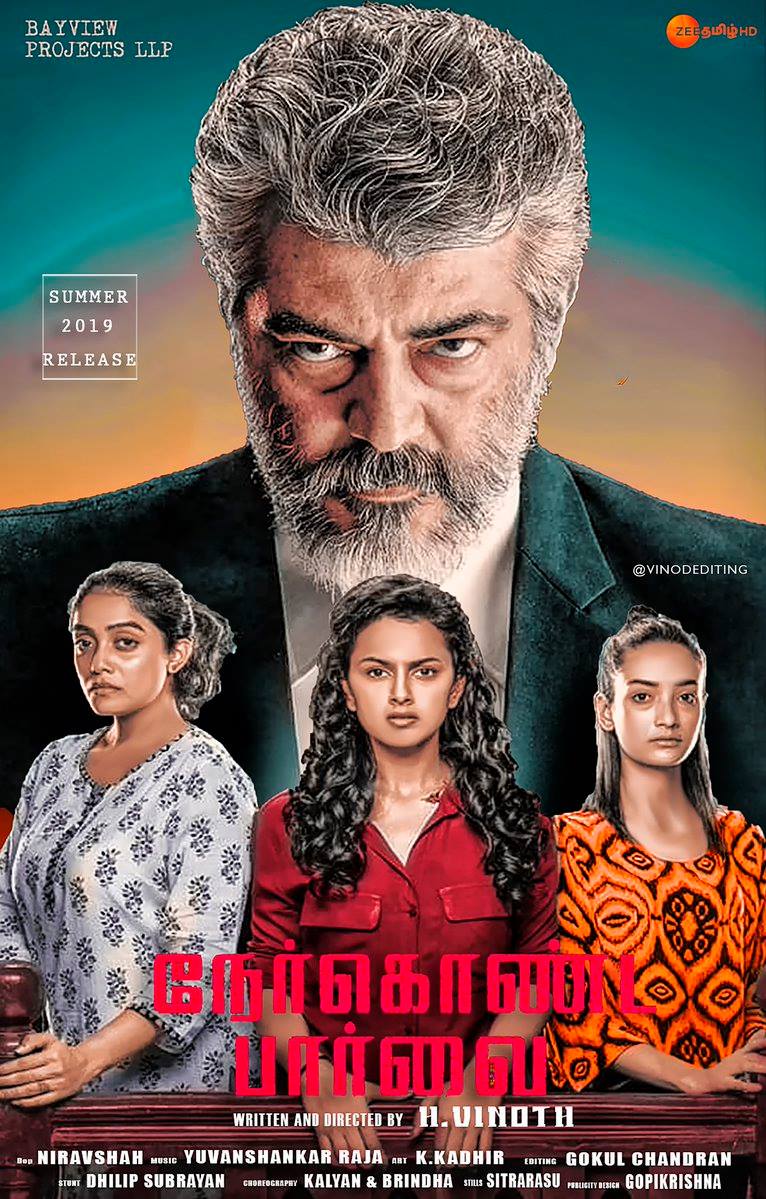 Nerkonda Paarvai (2019) Uncut 1080P Webrip X264 Esub [Dual Audio][Hindi Dd2 0 Tamil 2 0] -Dmv