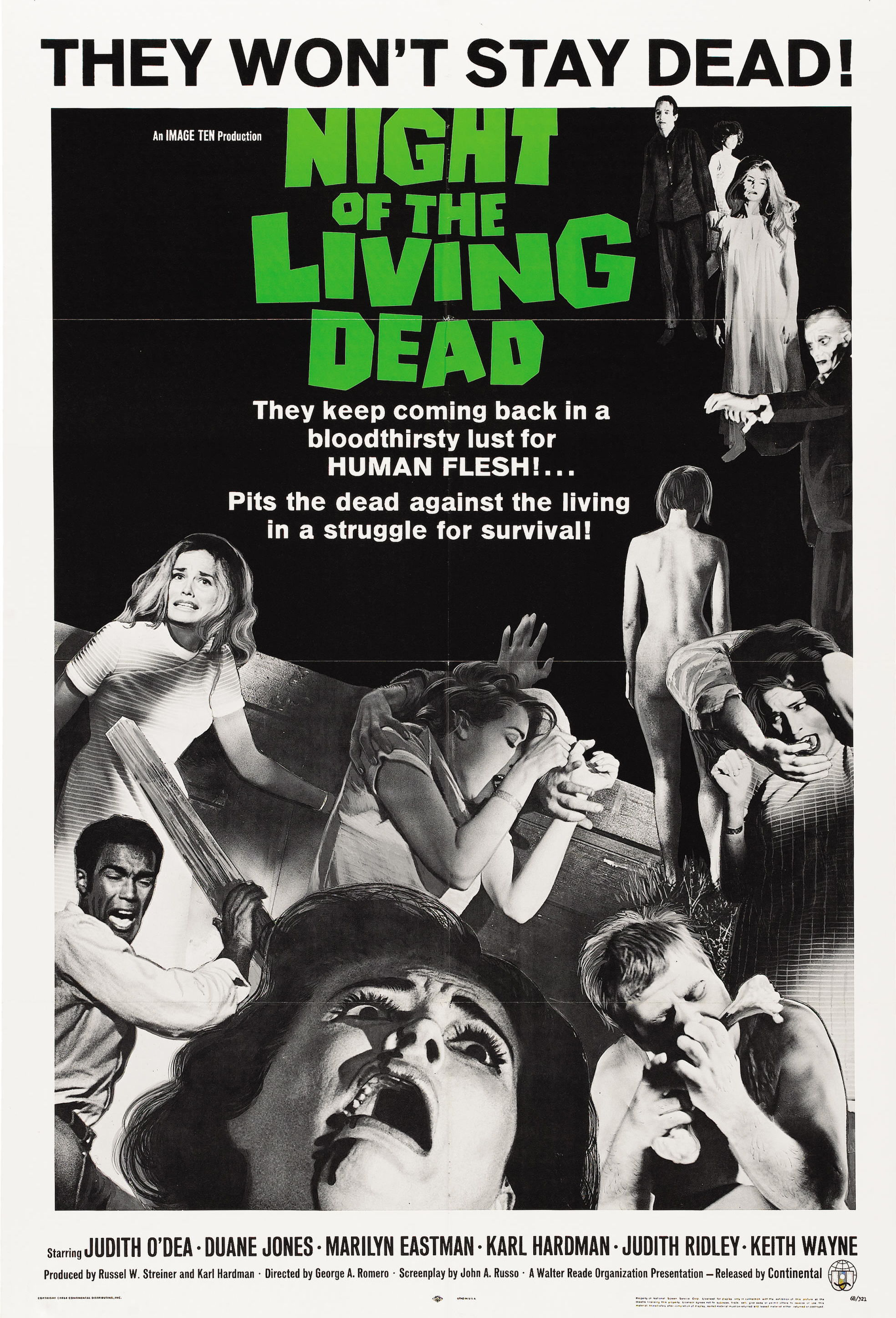 Night Of The Living Dead 1968 Remastered 720P Bluray X265 Hevc 10Bit Esub-Galaxyrg
