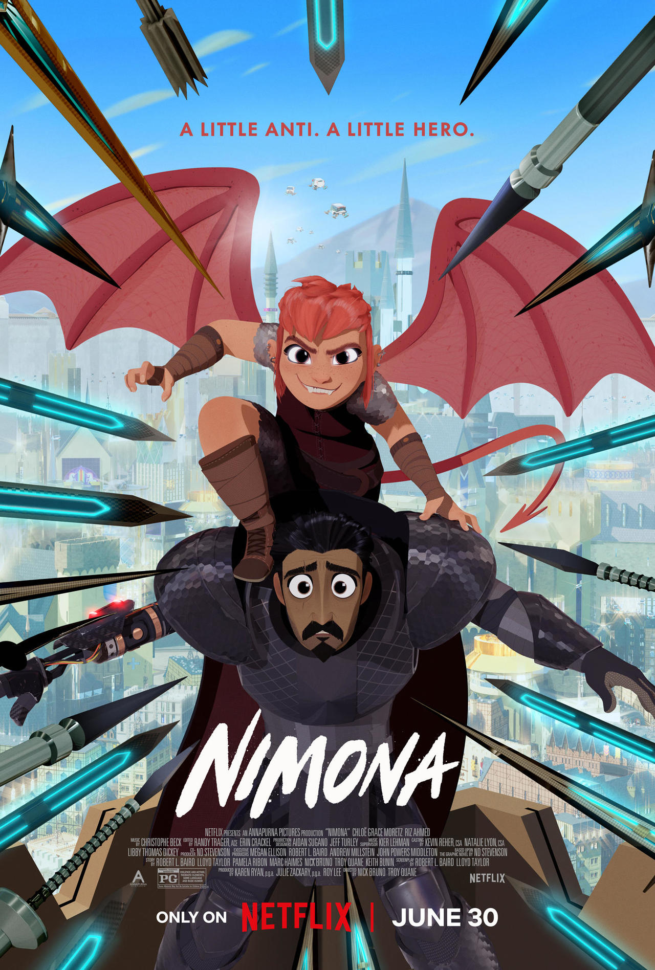 Nimona (2023) 720P Nf-Web X264 Msubs [Dual Audio][Hindi 5 1 English 5 1] -Mkvc