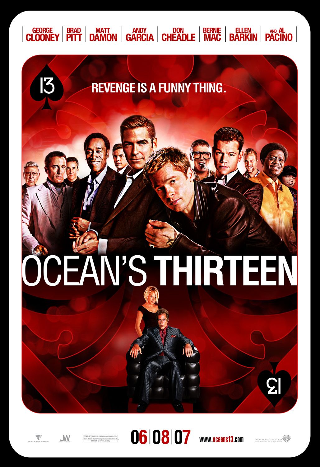 Ocean's Thirteen (2007) 720P Bluray X264 Esub [Dual Audio][Hindi 5 1 English] - Mkvc