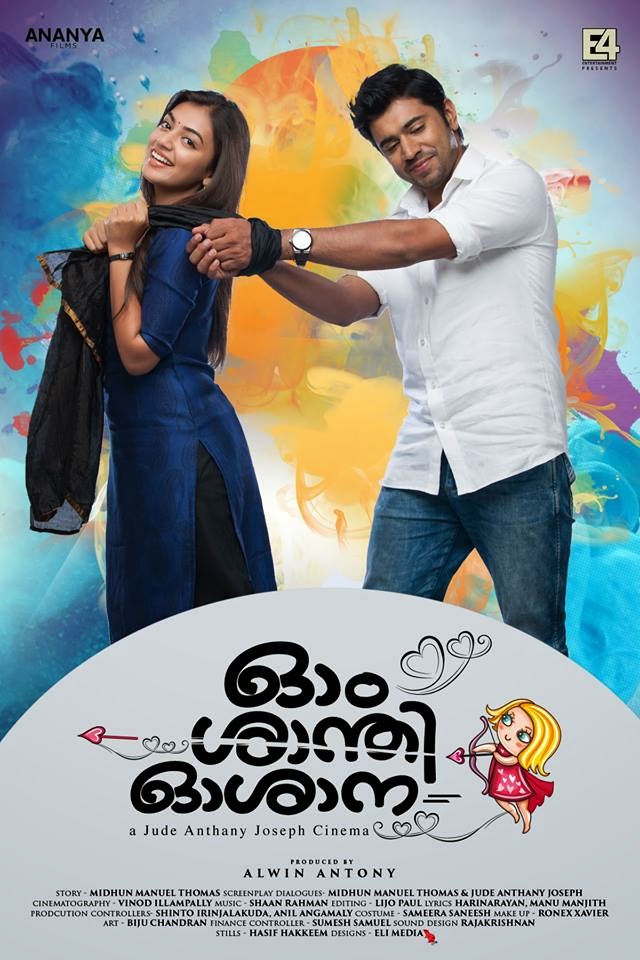 Ohm Shanthi Oshaana (2014) Uncut 720P Hdrip X264 Esub [Dual Audio][Hindi Dd2 0 Malayalam Dd2 0]
