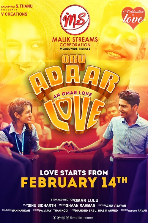 Oru Adaar Love (2019) Uncut 1080P Webrip X264 Esub [Dual Audio][Hindi Dd2 0 Malayalam 2 0] -Dmv