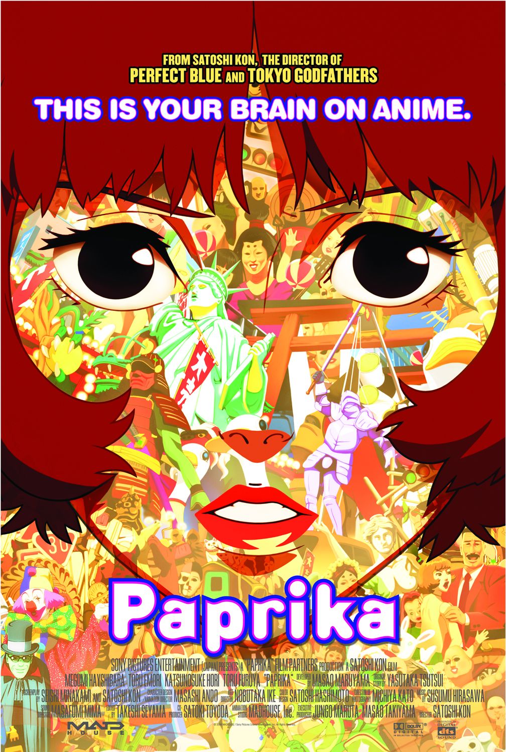 Paprika (2006) 1080P Bluray X265 Hevc Esub [Multi Audio][Hindi 5 1 English 5 1 Japanese 5 1] -Mkvc